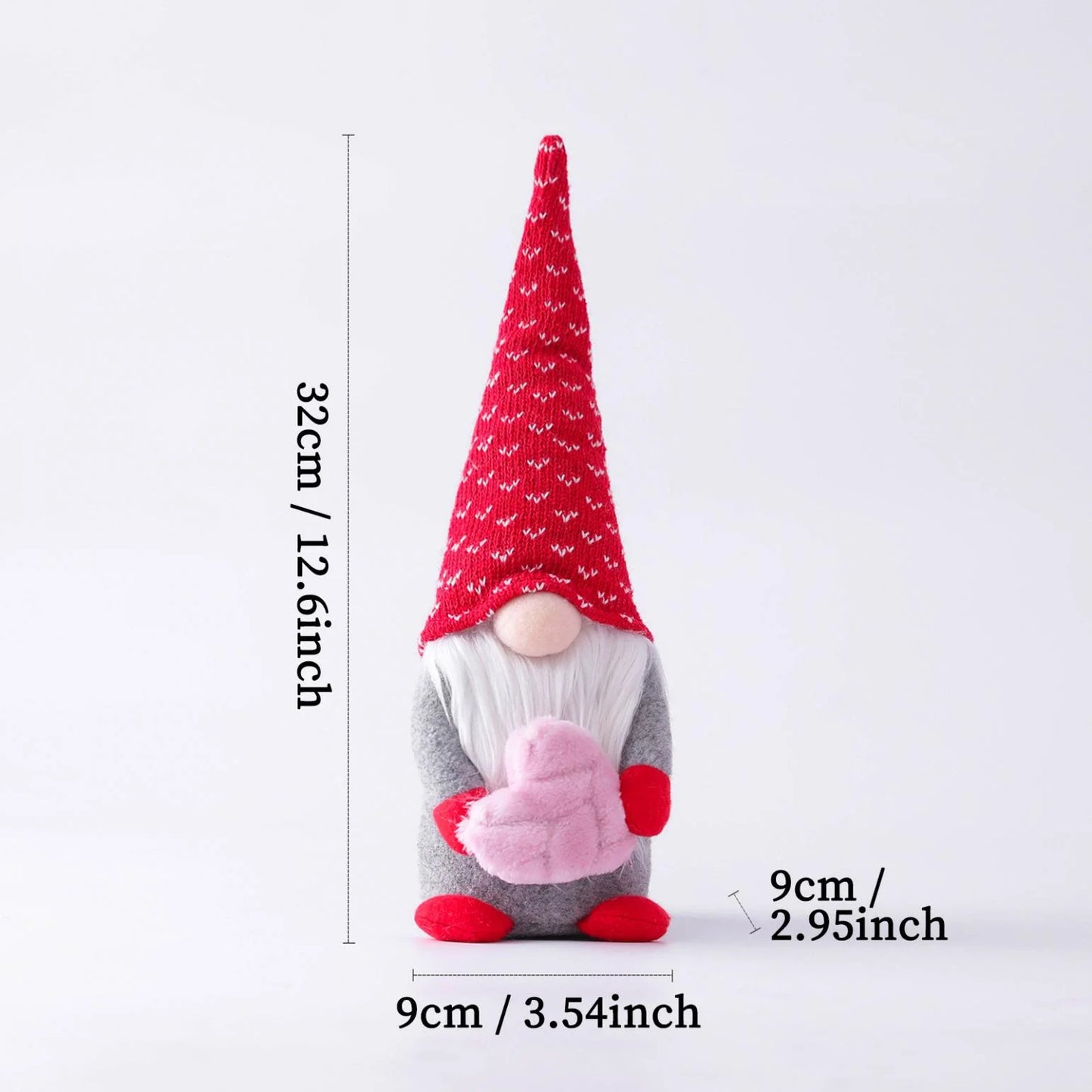 2PCS Valentines Day Gnome Plush Decorations -Mr and Mrs Handmake Scandinavian Tomte for Valentine'S Day Table Elf Gnomes Decor, Stuffed Plushie Decor,Sweet Valentines Day Gifts