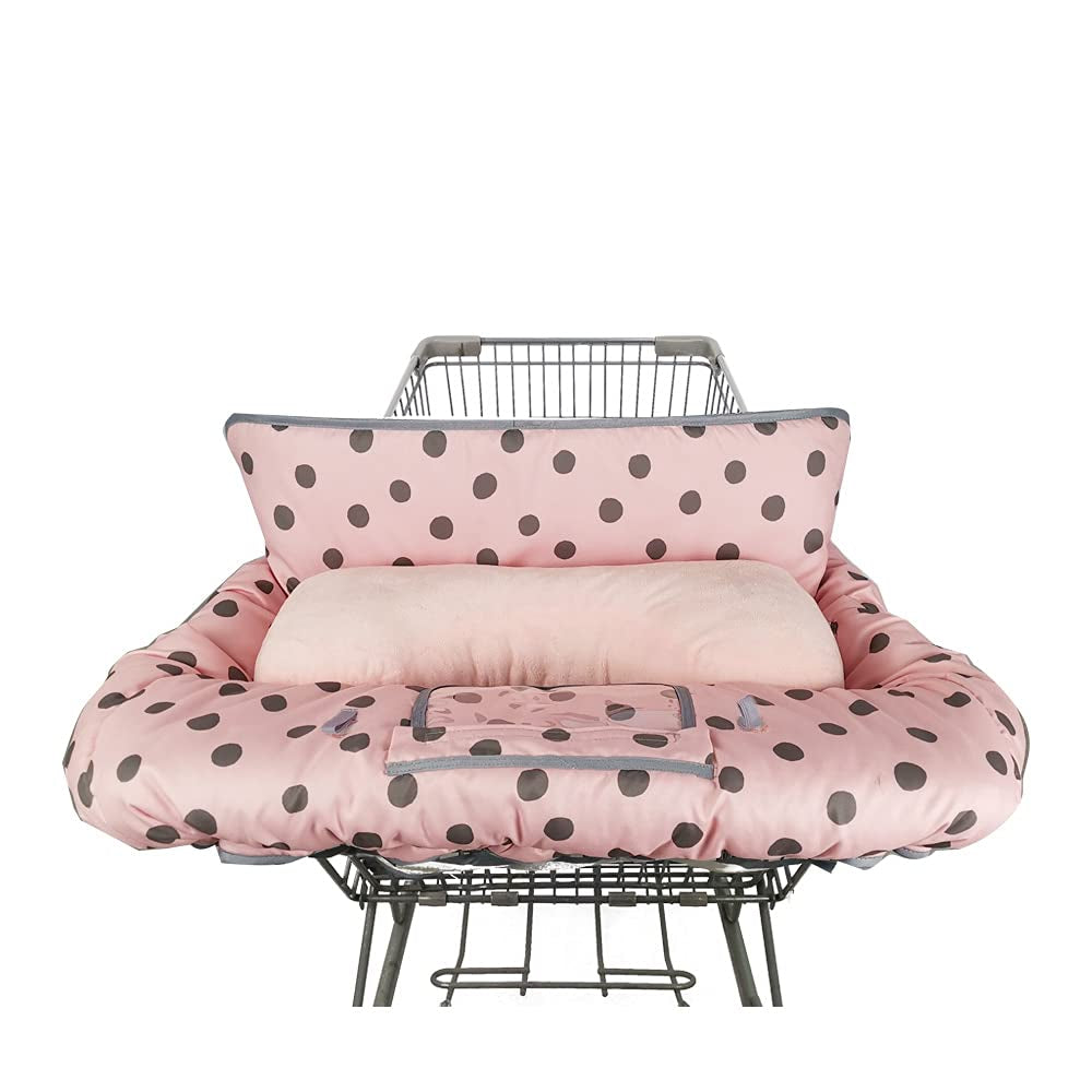 Shopping Cart Cover for Baby/Toddler with Pillow, Cozy High Chair Cover, Pink