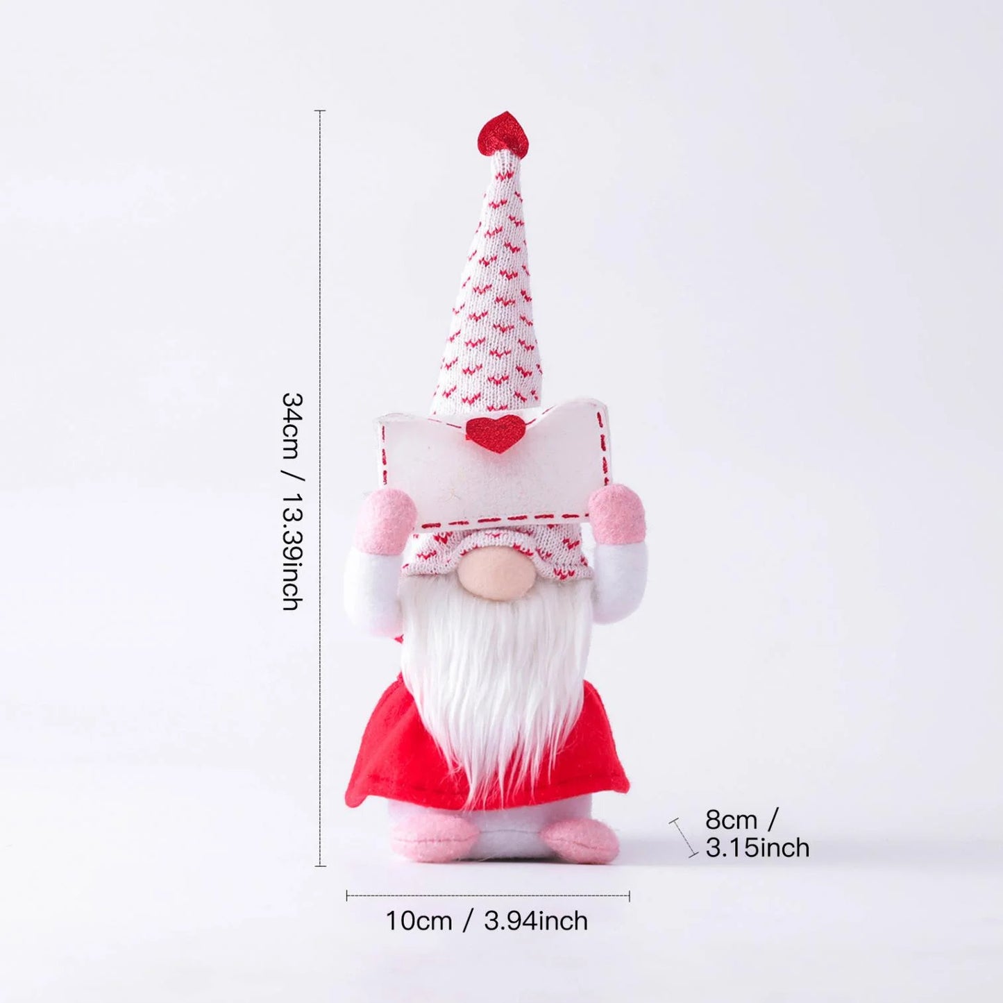 2PCS Valentines Day Gnome Plush Decorations -Mr and Mrs Handmake Scandinavian Tomte for Valentine'S Day Table Elf Gnomes Decor, Stuffed Plushie Decor,Sweet Valentines Day Gifts