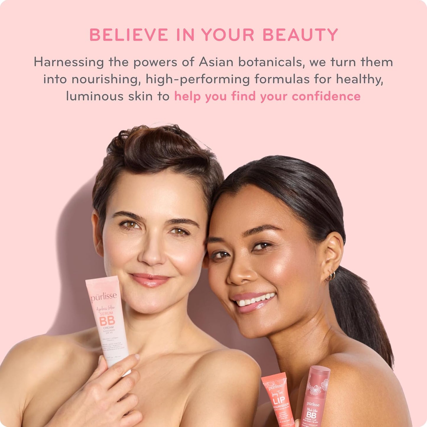 Purlisse Perfect Glow BB Cream SPF 30: Clean & Cruelty-Free, Medium Flawless Coverage, Hydrates with Jasmine | Medium 1.4Oz