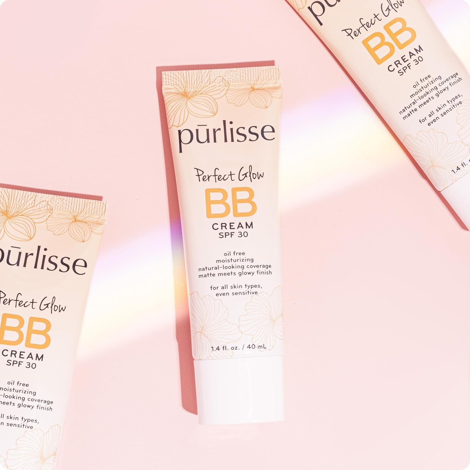 Purlisse Perfect Glow BB Cream SPF 30: Clean & Cruelty-Free, Medium Flawless Coverage, Hydrates with Jasmine | Medium 1.4Oz