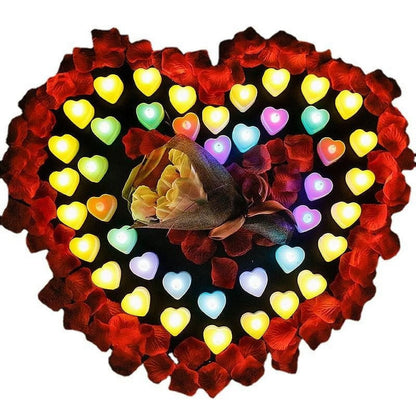 24 Pcs Flameless Tealight Candles with Colorful Lights, a Great Choice Heighten the Festive Atmosphere, Battery Operated Colored Fake Candles, No Flickering Light