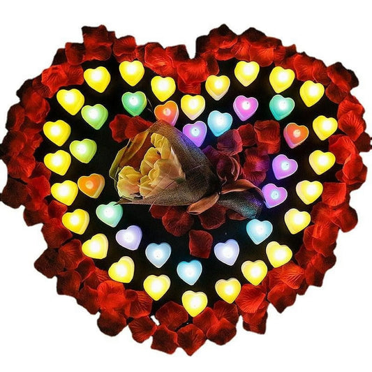 24 Pcs Flameless Tealight Candles with Colorful Lights, a Great Choice Heighten the Festive Atmosphere, Battery Operated Colored Fake Candles, No Flickering Light